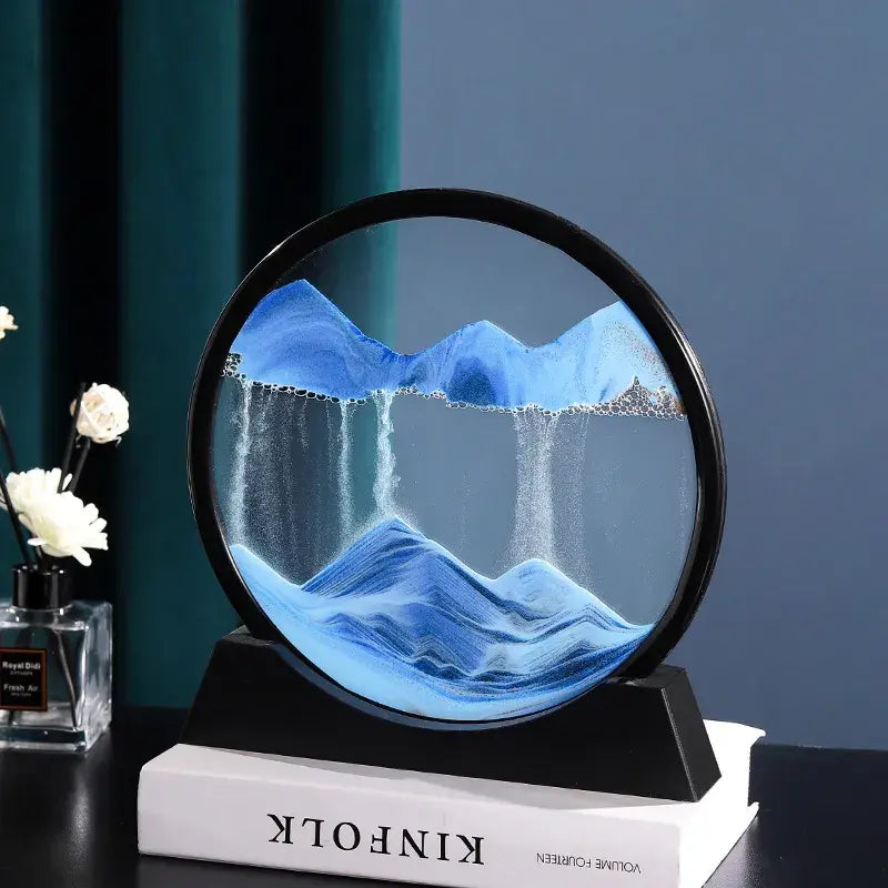 3D Moving Sand Art Decor Blue
