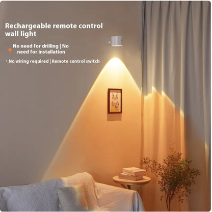 Nordidc 360º Rotating Rechargeable Dimming Lamp with Control Remote and Multiple Light Options